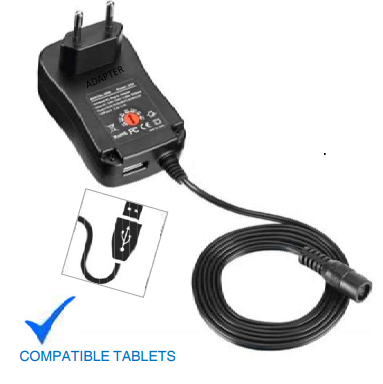 Adaptador regulable 2000 mA + usb universal