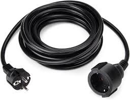 Alargador 10 metros cable 3x1.5mm NEGRO