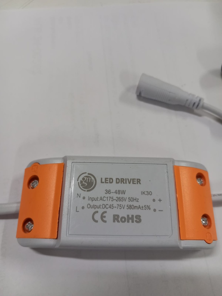 Driver led 48 watios conexion redonda (hembra)