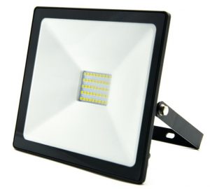 Foco de led 30 watios plano 220v 6400K negro