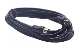 [GM10271] Cable negro televisión macho-hembra 3.0m 9.5mm