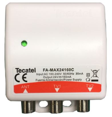 [FA-MAX24160C] Fuente de alimentación Tecatel 24V, 160mA, 2 sal.